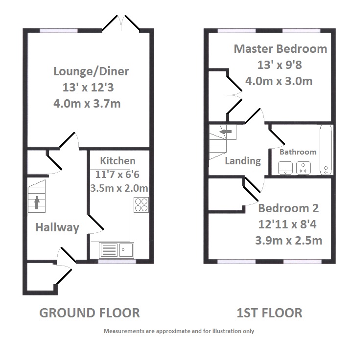yateley floor plan The Online Letting Agents Ltd