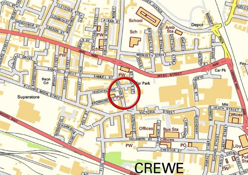 Retail space to let in Crewe. Planning approval for multiple uses