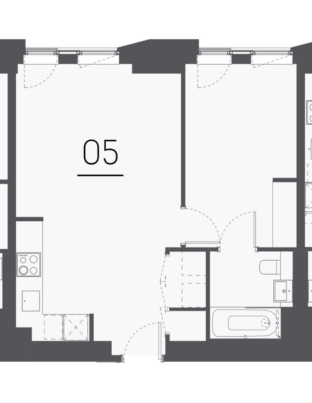 Stunning One bedroom Apartment for Rent in TWO FIFTY ONE SE1 The