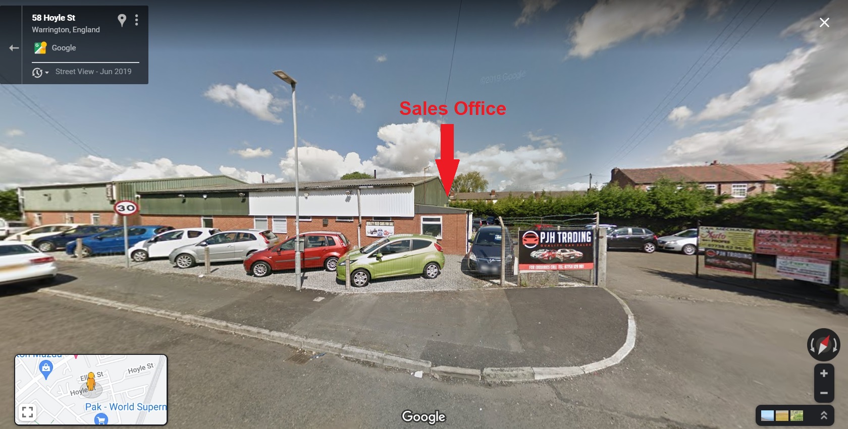 Car sales pitch, Hoyle Street, Warrington The Online Letting Agents Ltd