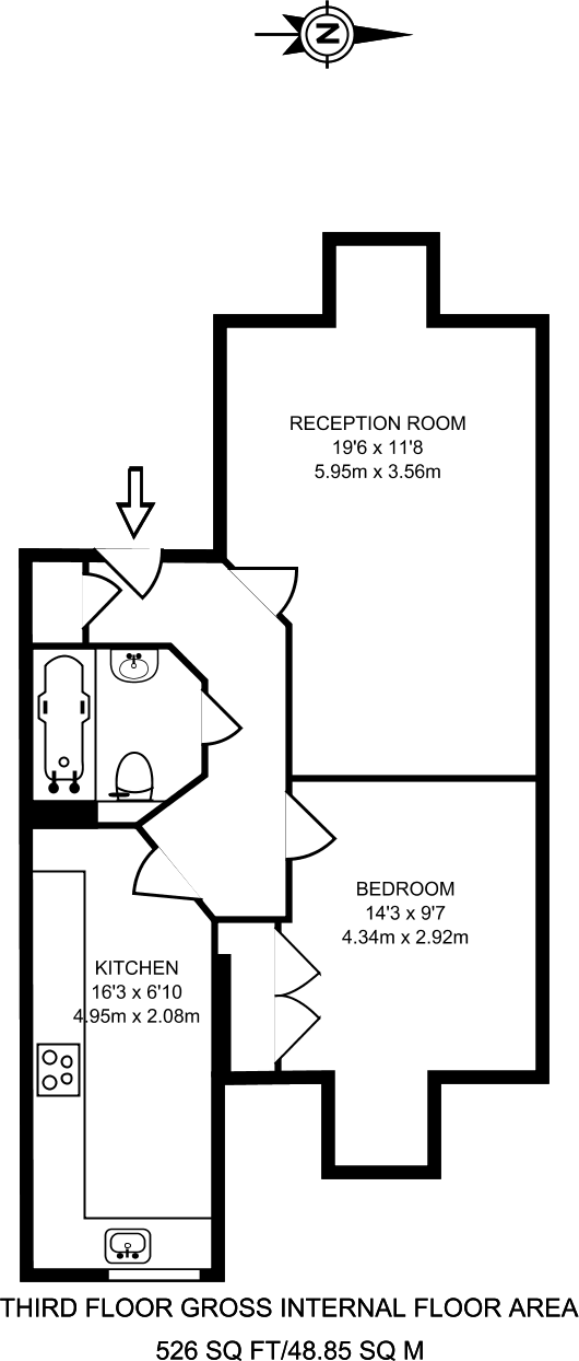 1 Bedroom Flat to Rent The Online Letting Agents Ltd